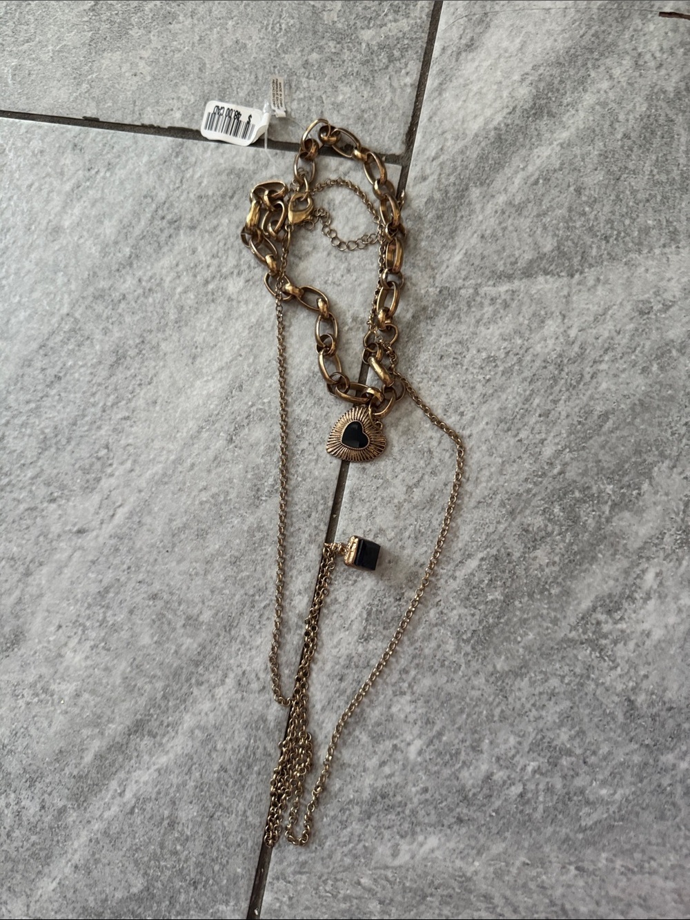 Gold tone necklace